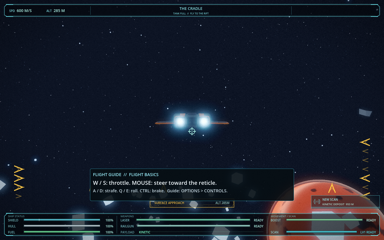A first-use guide in the Cradle, and clearer thrusters: image 3 of 3