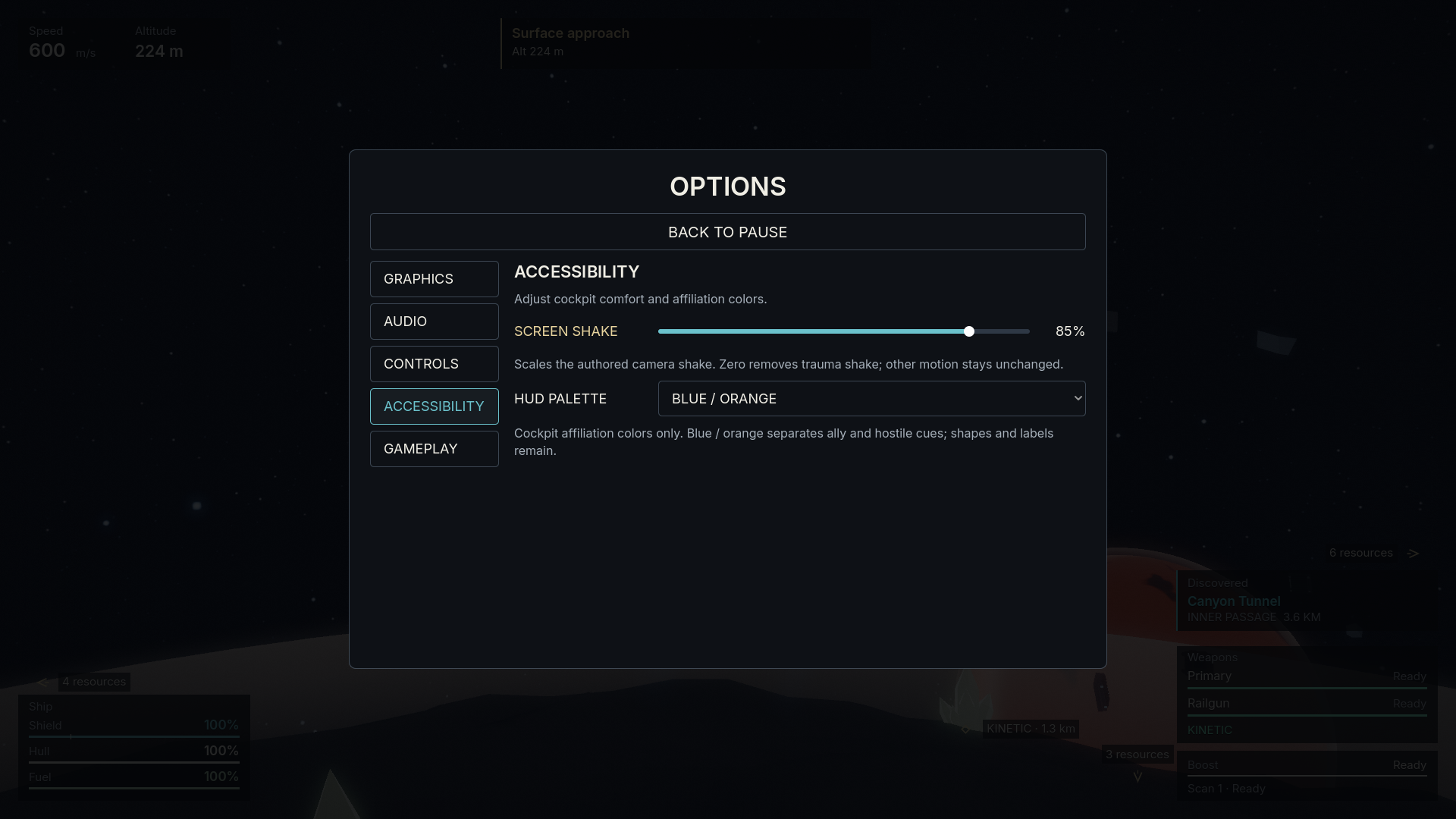 Shattered Rift Options menu gets five category pages: image 3 of 4